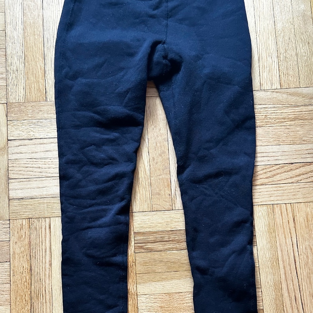 Athleta Black Polar Fleece Leggings for Women, Size M